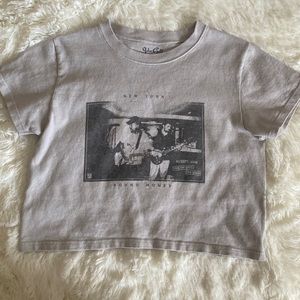 cool “new york sound money” graphic crop top by John Galt